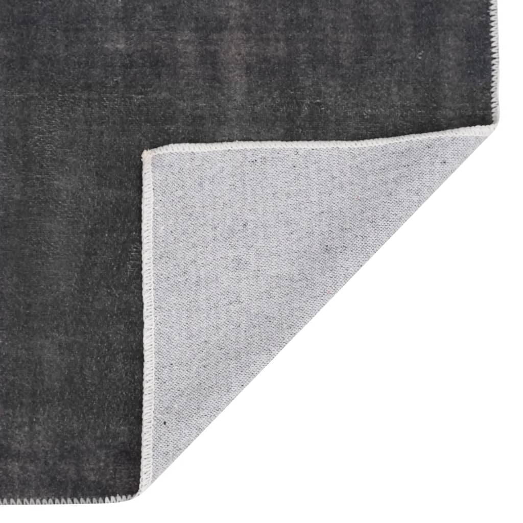 Tapijtloper Wasbaar Opvouwbaar Polyester 80 x 300 cm Antraciet