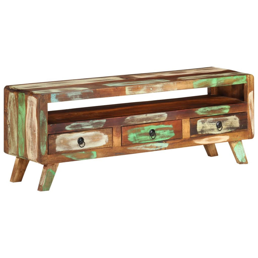 Tv-Meubel 0X30X40 Cm Meerkleurig massief gerecycled hout