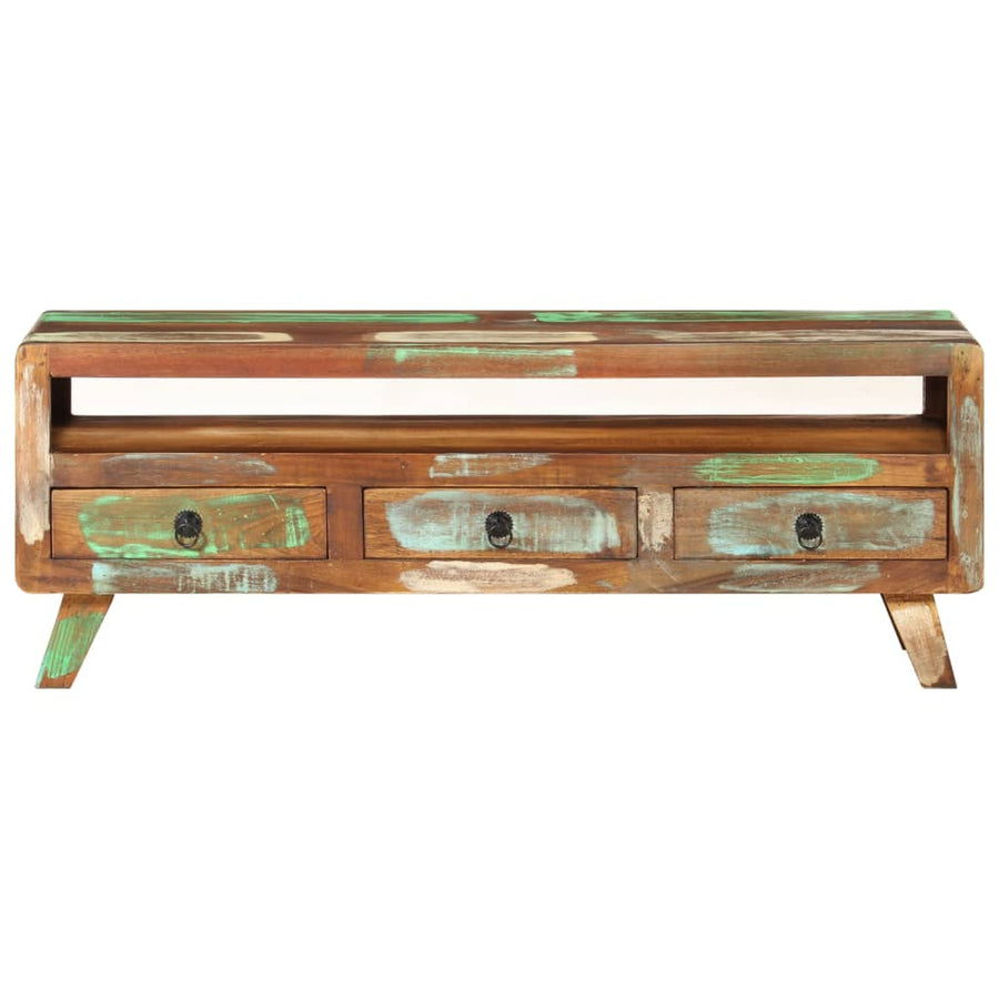Tv-Meubel 0X30X40 Cm Meerkleurig massief gerecycled hout