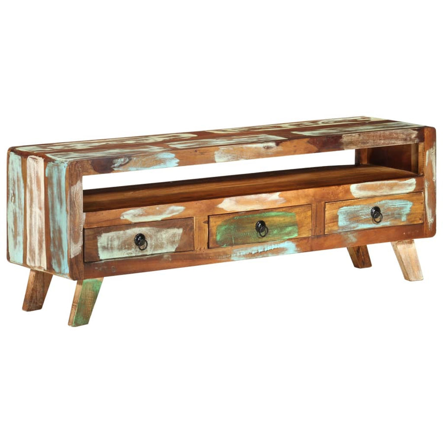 Tv-Meubel 0X30X40 Cm Meerkleurig massief gerecycled hout