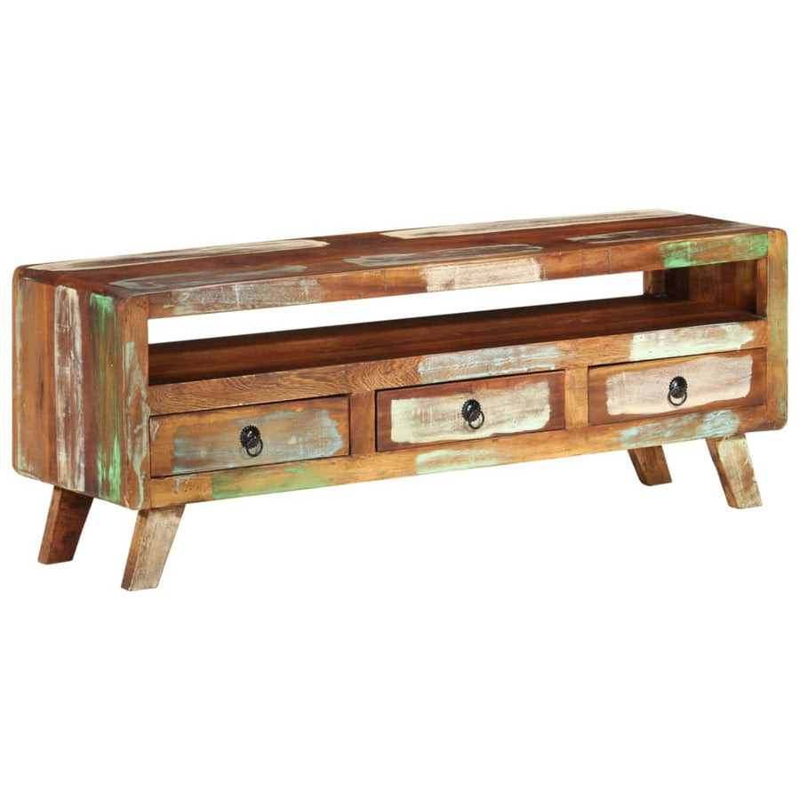 Tv-Meubel 0X30X40 Cm Meerkleurig massief gerecycled hout