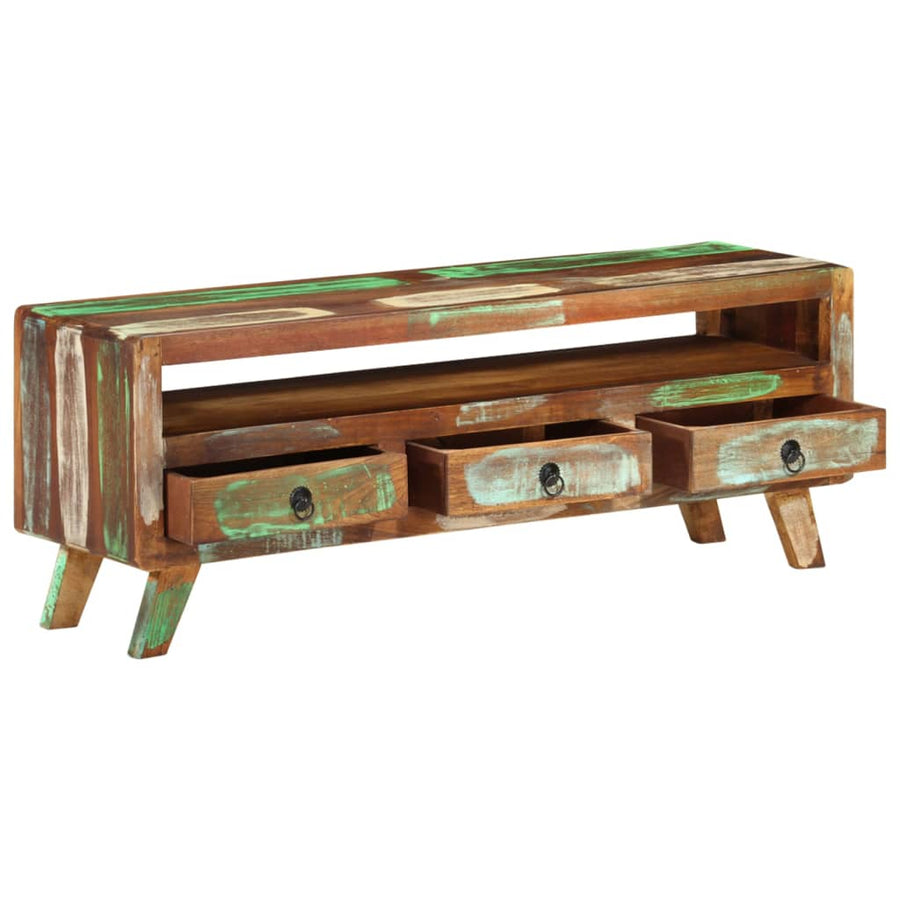 Tv-Meubel 0X30X40 Cm Meerkleurig massief gerecycled hout