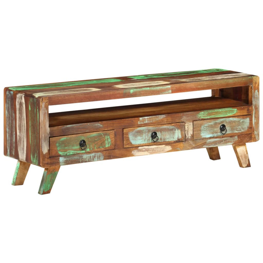 Tv-Meubel 0X30X40 Cm Meerkleurig massief gerecycled hout