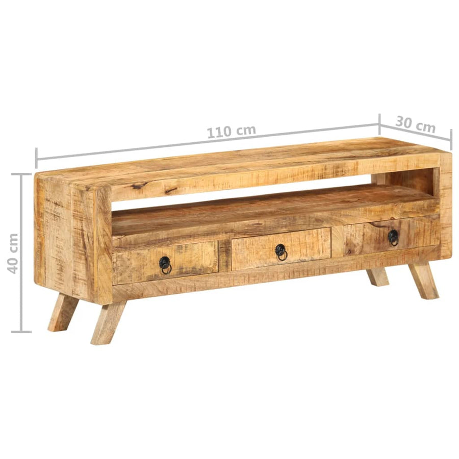 Tv-Meubel 0X30X40 Cm massief mangohout