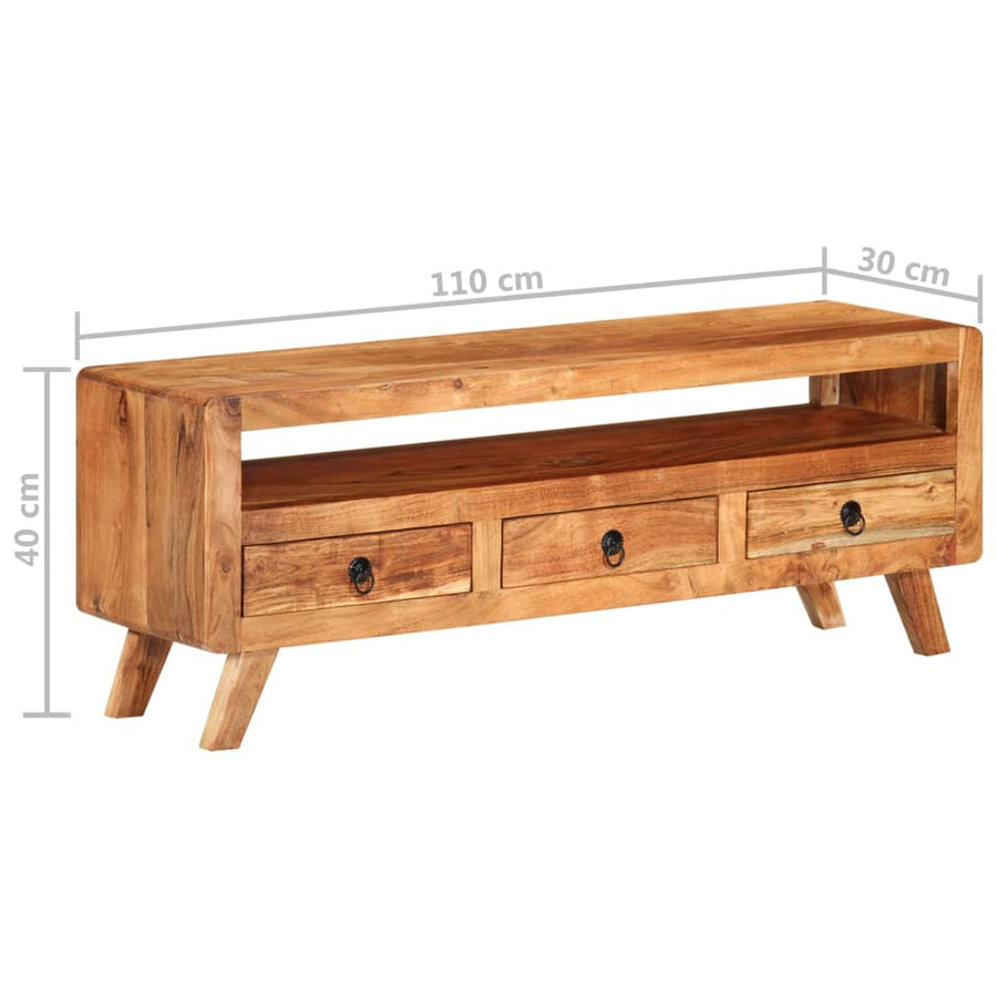 Tv-Meubel 0X30X40 Cm Massief acaciahout