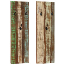 Wandkapstokken 2 St 36X3X0 Cm massief gerecycled hout