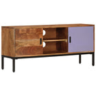 Tv-meubel 110x30x50 cm massief acaciahout honingbruin grijs