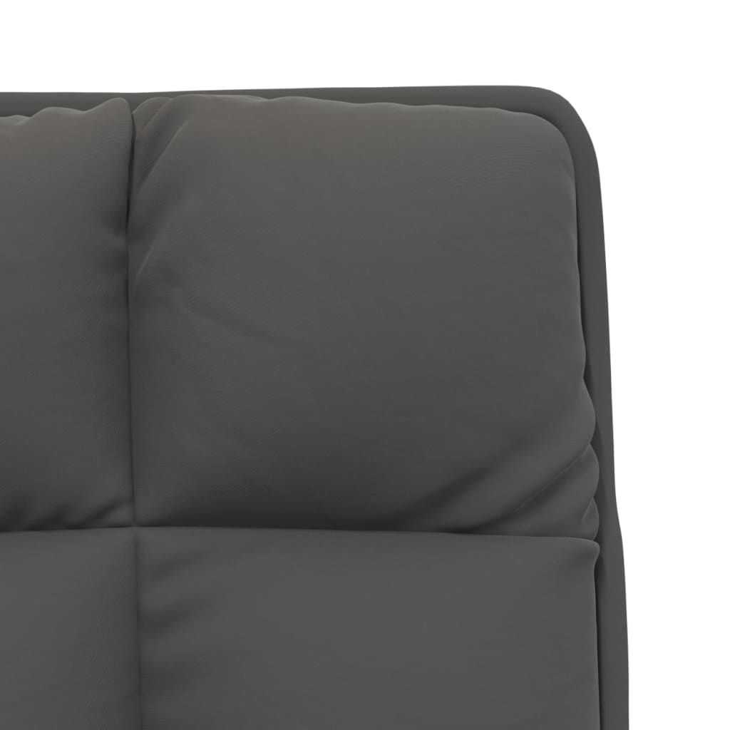 Loungestoel met metalen frame fluweel donkergrijs