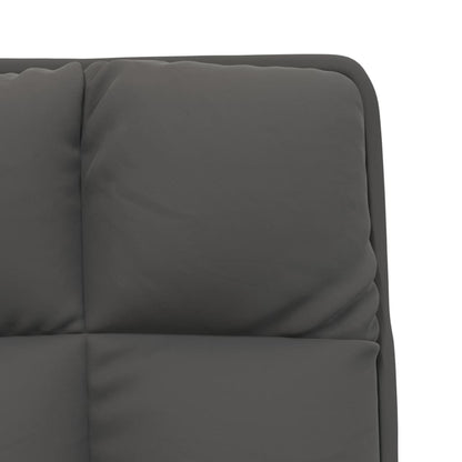 Loungestoel met metalen frame fluweel donkergrijs
