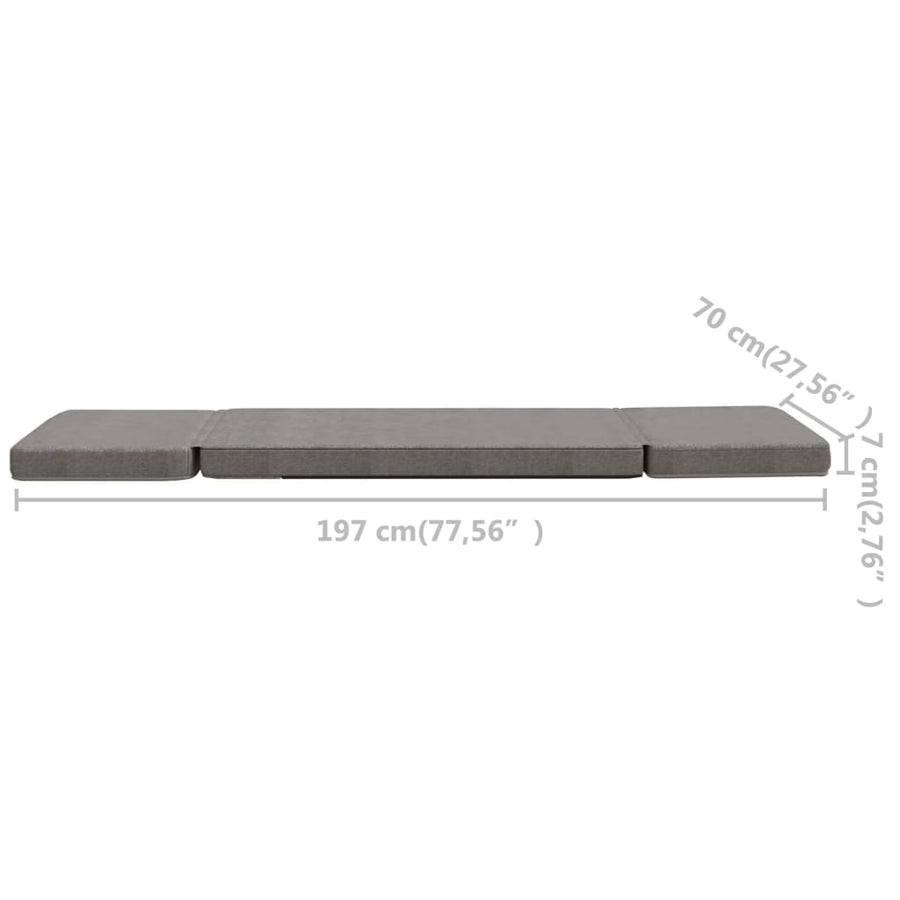 Vloerstoel Inklapbaar Stof Lichtgrijs