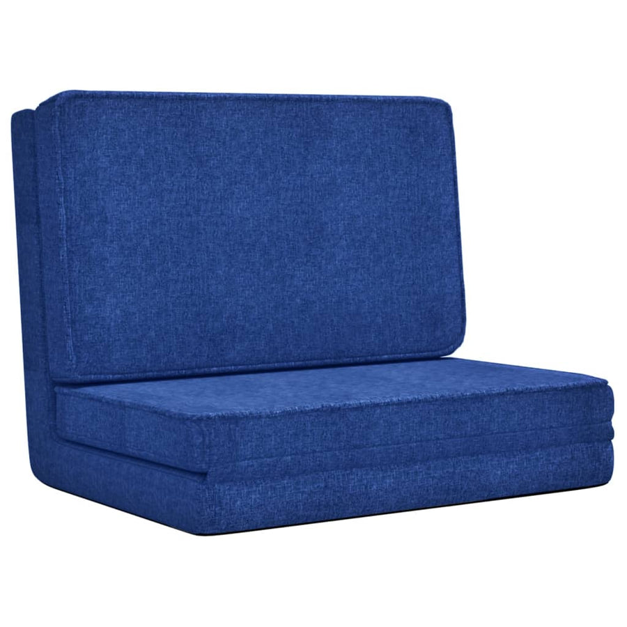 Vloerstoel Inklapbaar Stof Blauw
