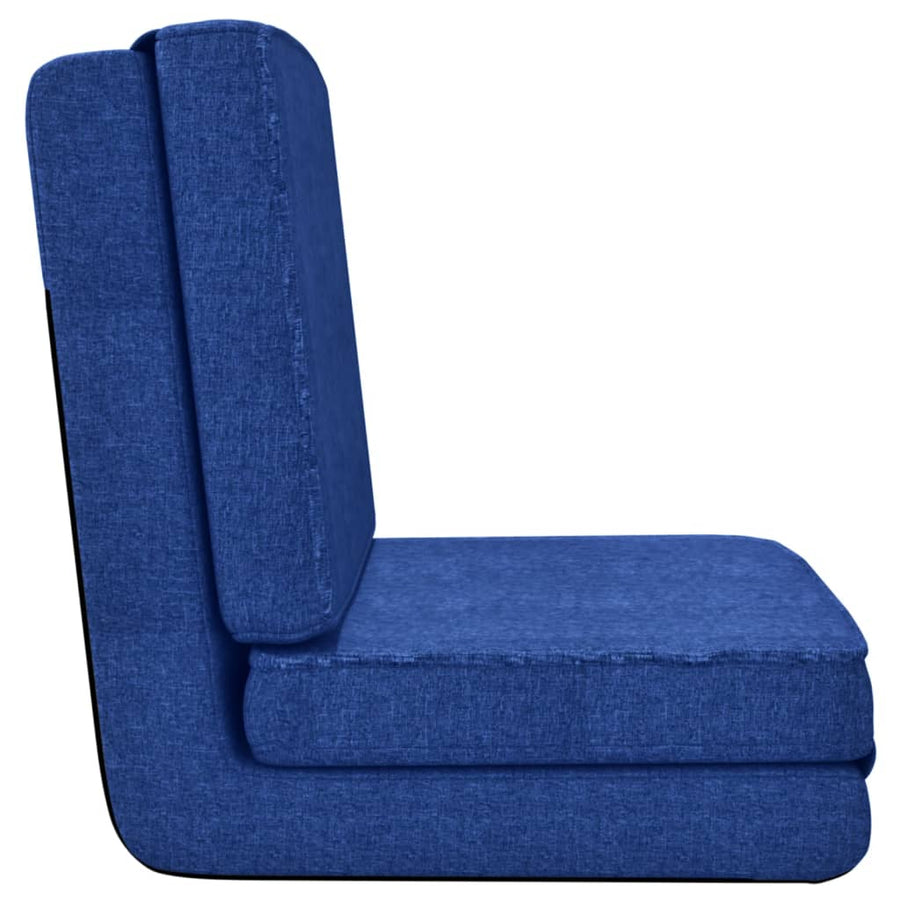 Vloerstoel Inklapbaar Stof Blauw