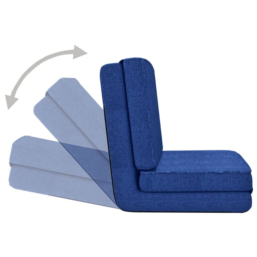 Vloerstoel Inklapbaar Stof Blauw