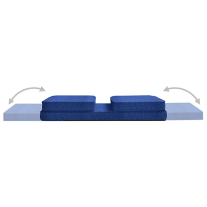Vloerstoel Inklapbaar Stof Blauw