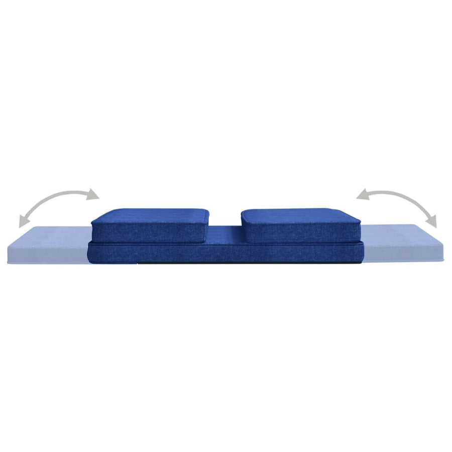 Vloerstoel Inklapbaar Stof Blauw