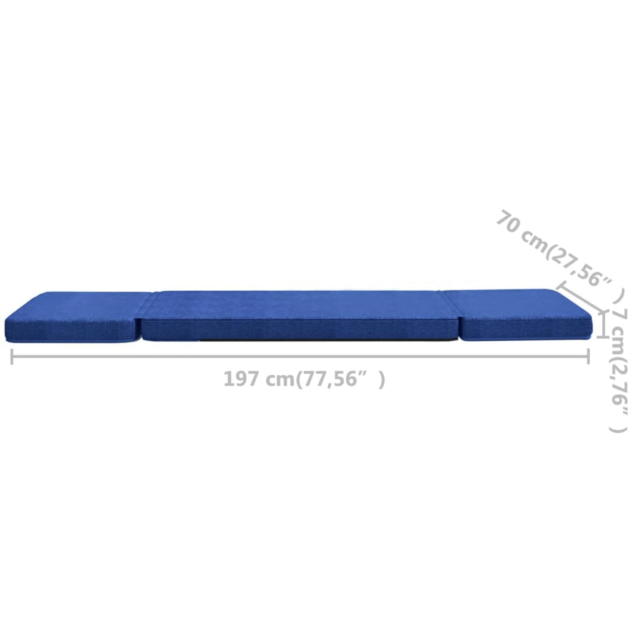 Vloerstoel Inklapbaar Stof Blauw