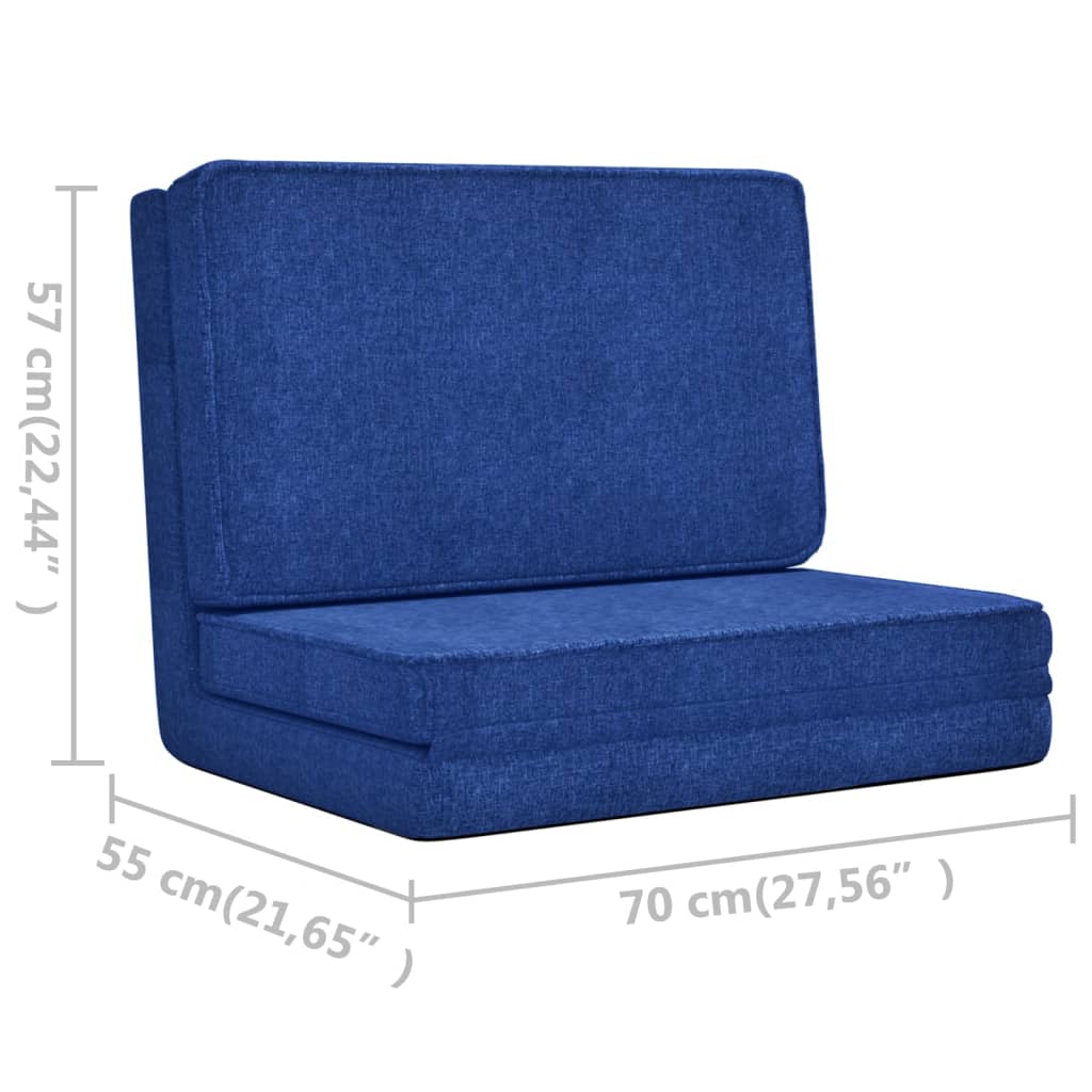 Vloerstoel Inklapbaar Stof Blauw