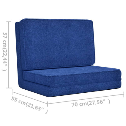 Vloerstoel Inklapbaar Stof Blauw