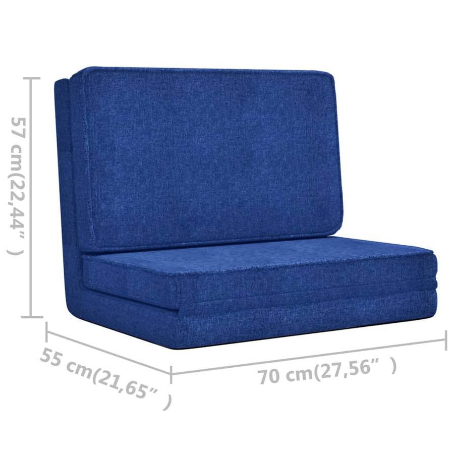 Vloerstoel Inklapbaar Stof Blauw