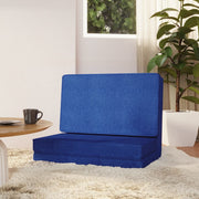 Vloerstoel blauw inklapbaar