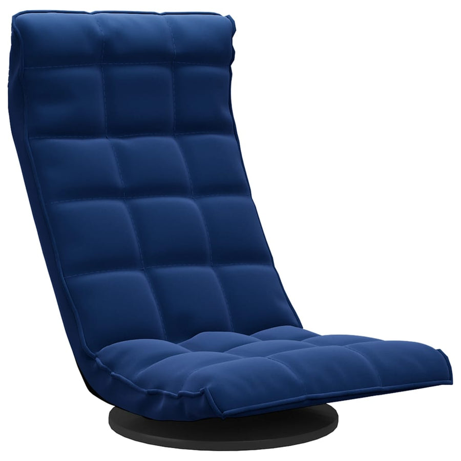 Vloerstoel Draaibaar Fluweel Blauw