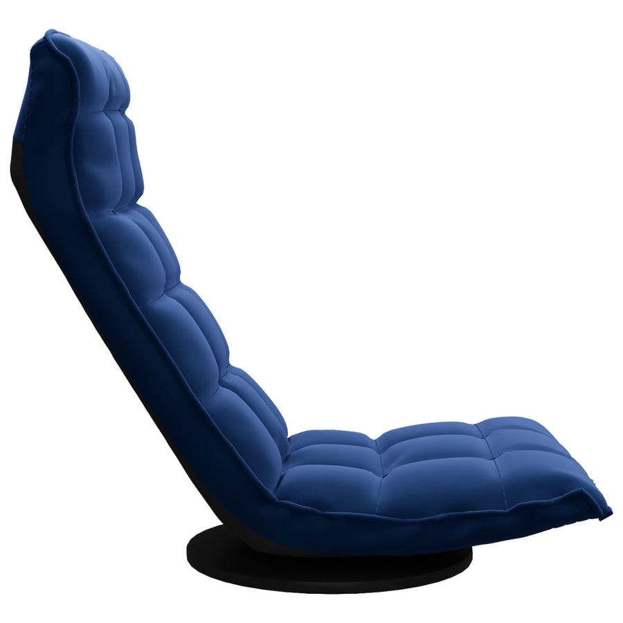 Vloerstoel Draaibaar Fluweel Blauw