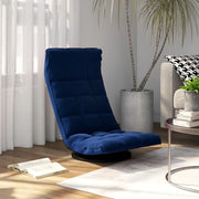 Vloerstoel draaibaar fluweel blauw 90x54x80 cm