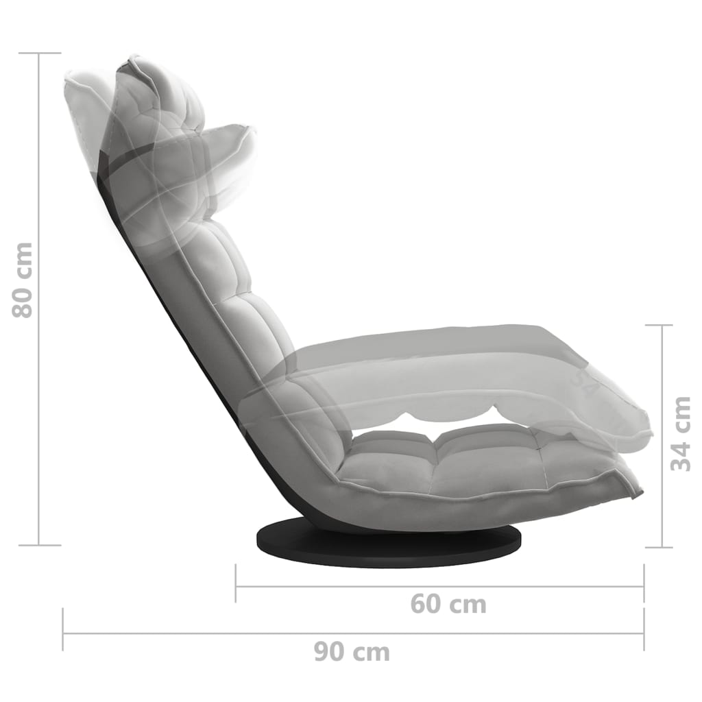Vloerstoel draaibaar fluweel lichtgrijs Lichtgrijs