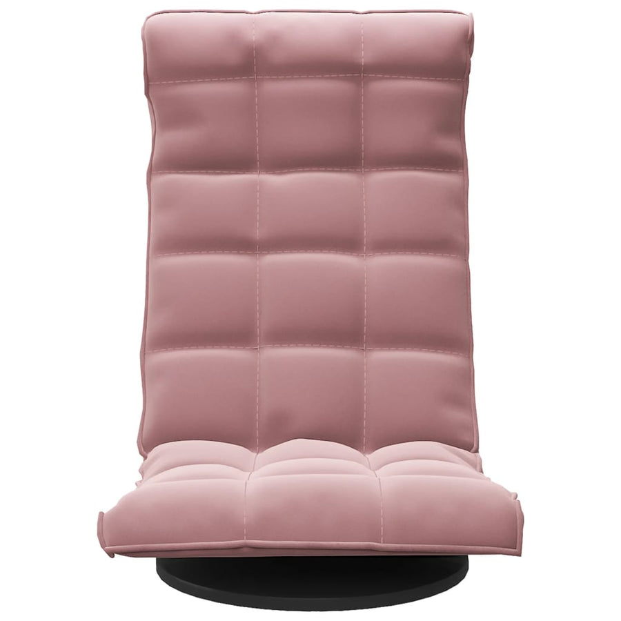Vloerstoel draaibaar fluweel roze