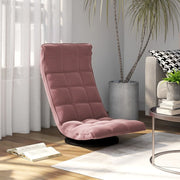 Vloerstoel draaibaar fluweel roze 90x54x80 cm