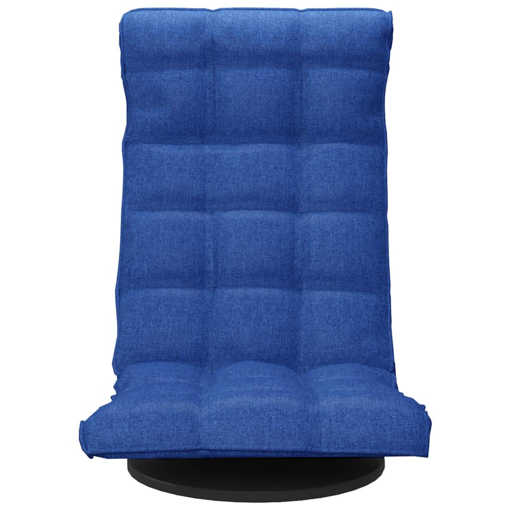 Vloerstoel draaibaar stof blauw