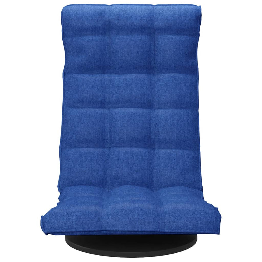 Vloerstoel draaibaar stof blauw