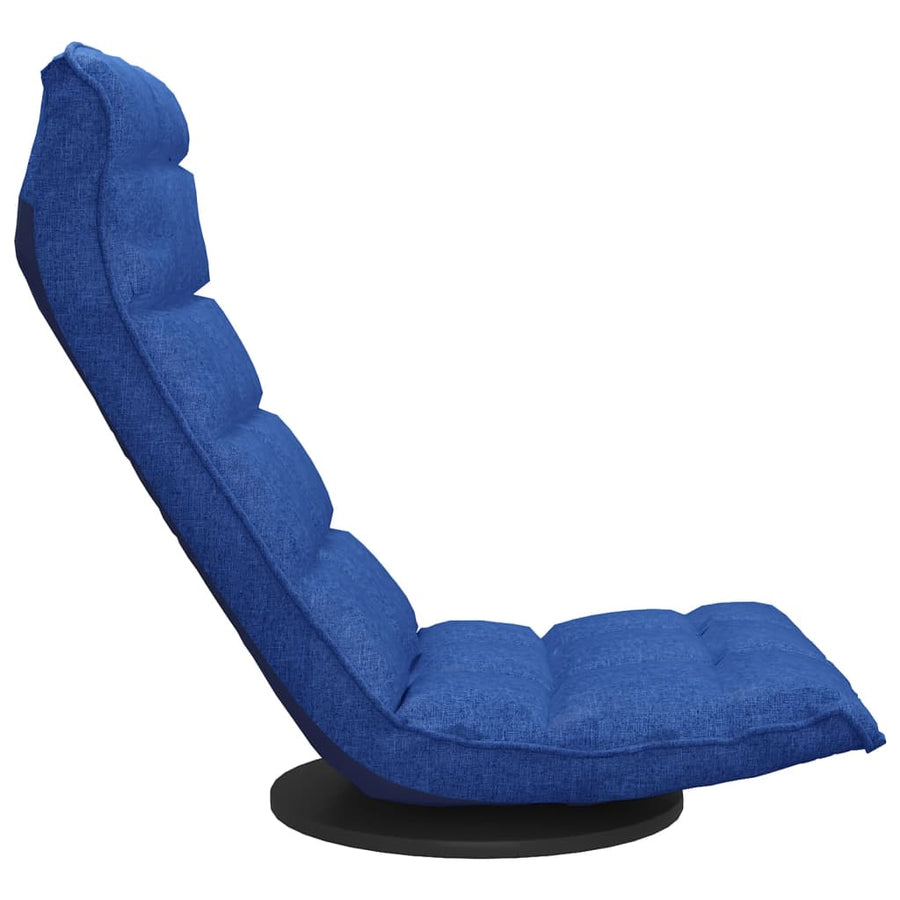 Vloerstoel draaibaar stof blauw