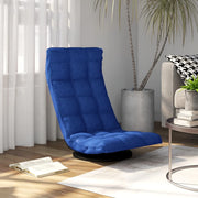 Vloerstoel draaibaar stof blauw 5 posities