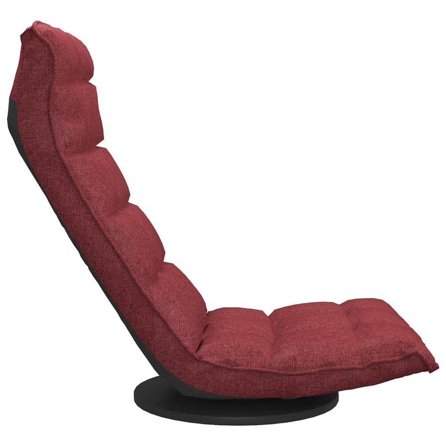 Vloerstoel draaibaar stof wijnrood Wijnrood
