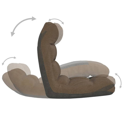 Vloerstoel inklapbaar stof bruin