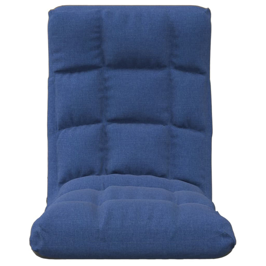Vloerstoel inklapbaar stof blauw