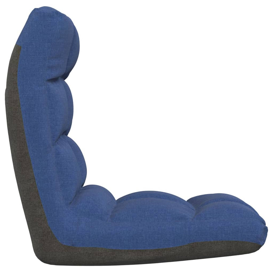 Vloerstoel inklapbaar stof blauw