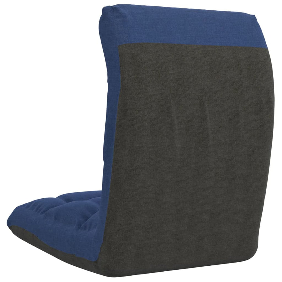 Vloerstoel inklapbaar stof blauw