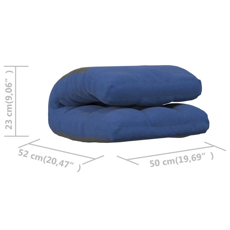 Vloerstoel inklapbaar stof blauw