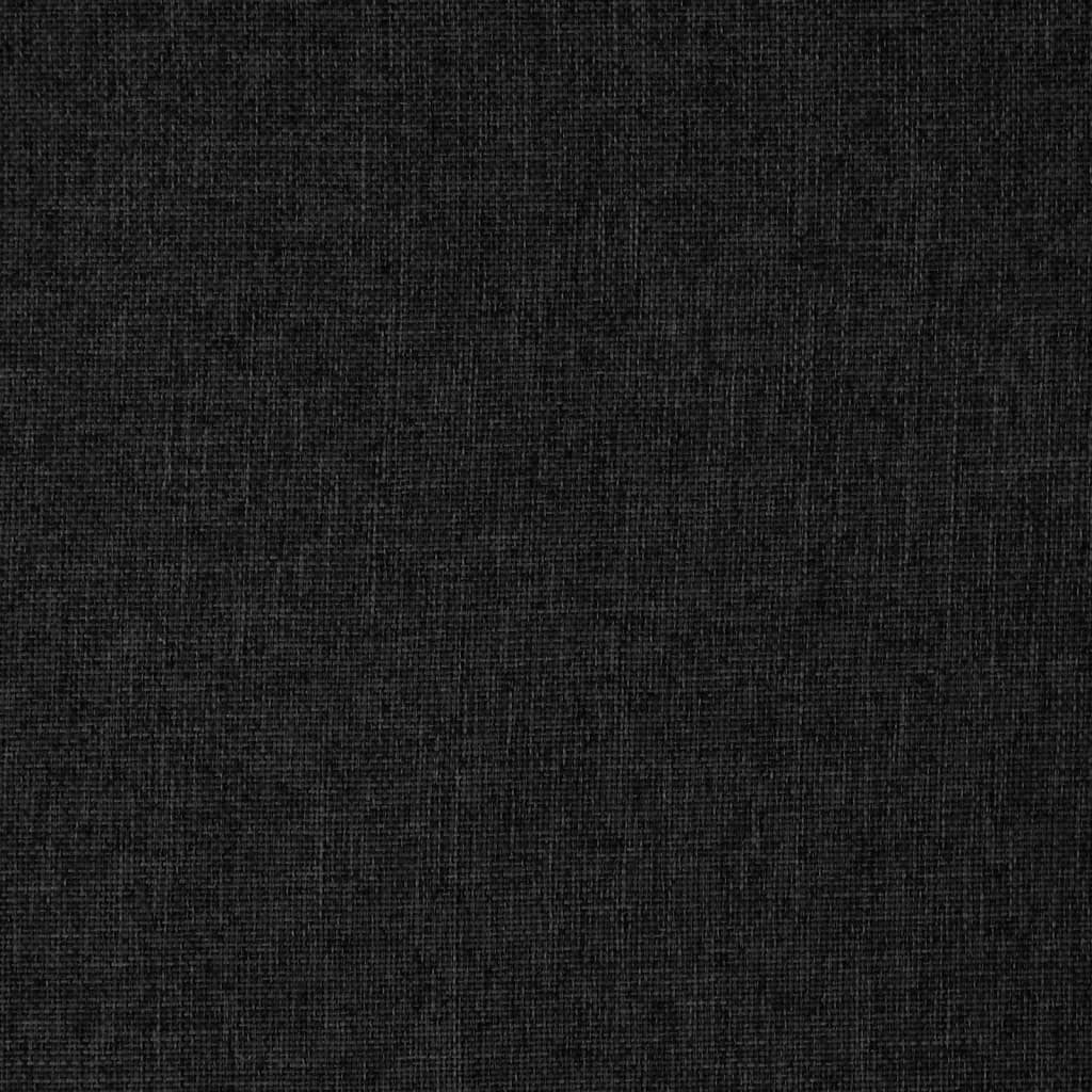 Vloerstoel inklapbaar stof Zwart