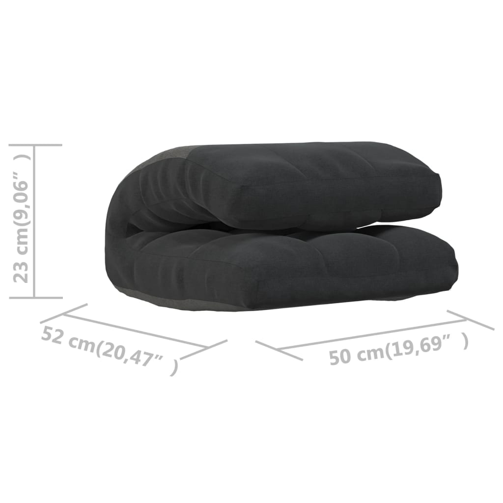 Vloerstoel inklapbaar stof Zwart