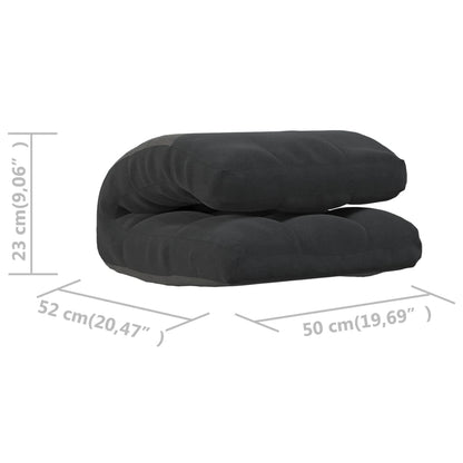 Vloerstoel inklapbaar stof Zwart