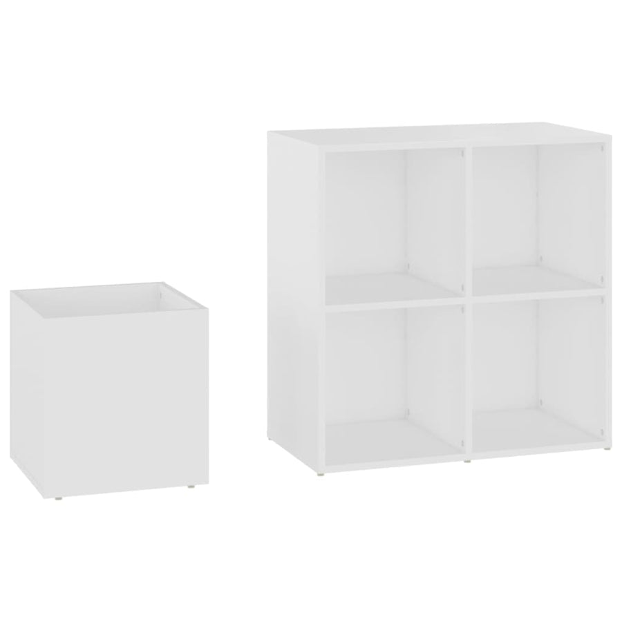 Opbergkast 05X35,5X70 Cm Bewerkt Hout Wit