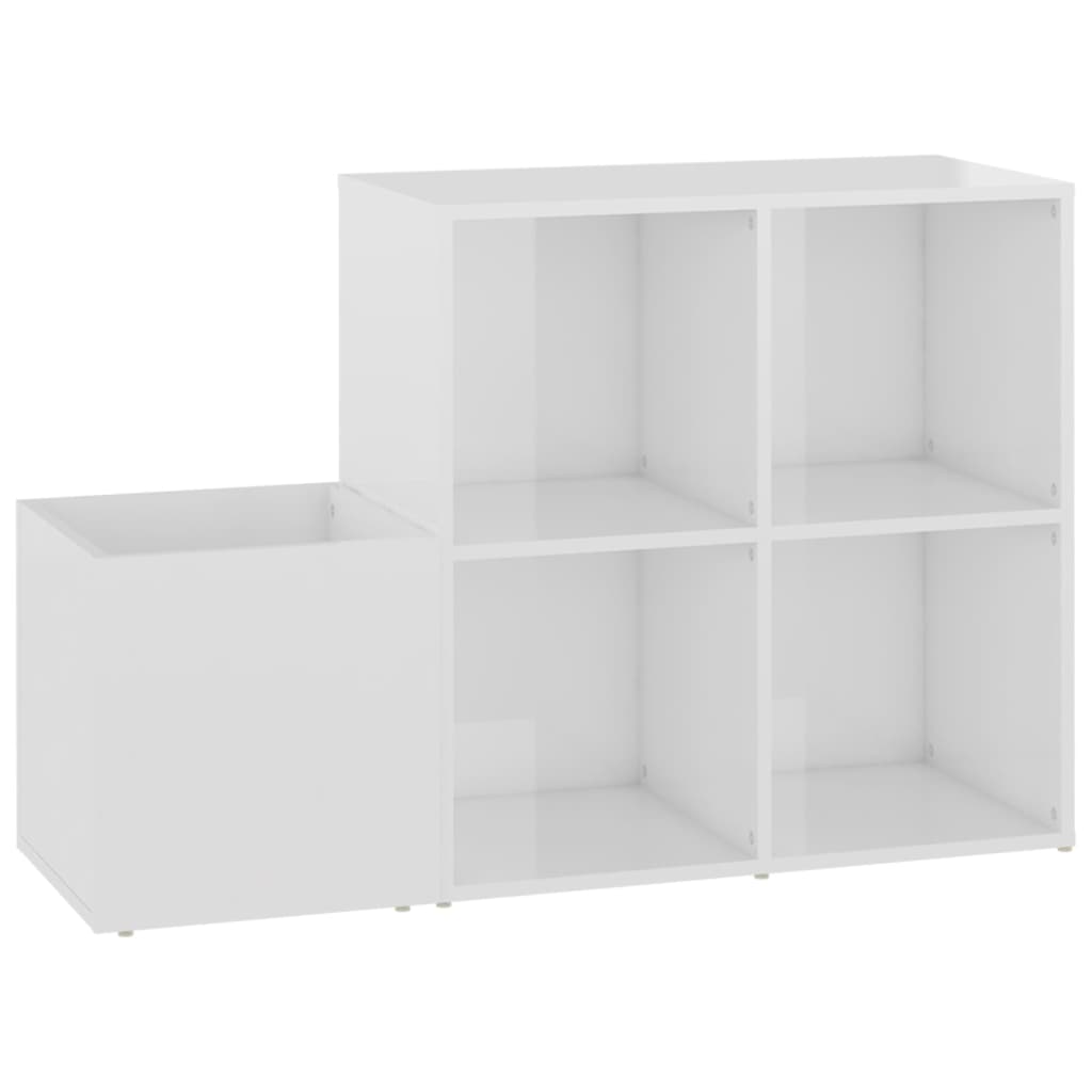 Opbergkast 05X35,5X70 Cm Spaanplaat Hoogglans wit