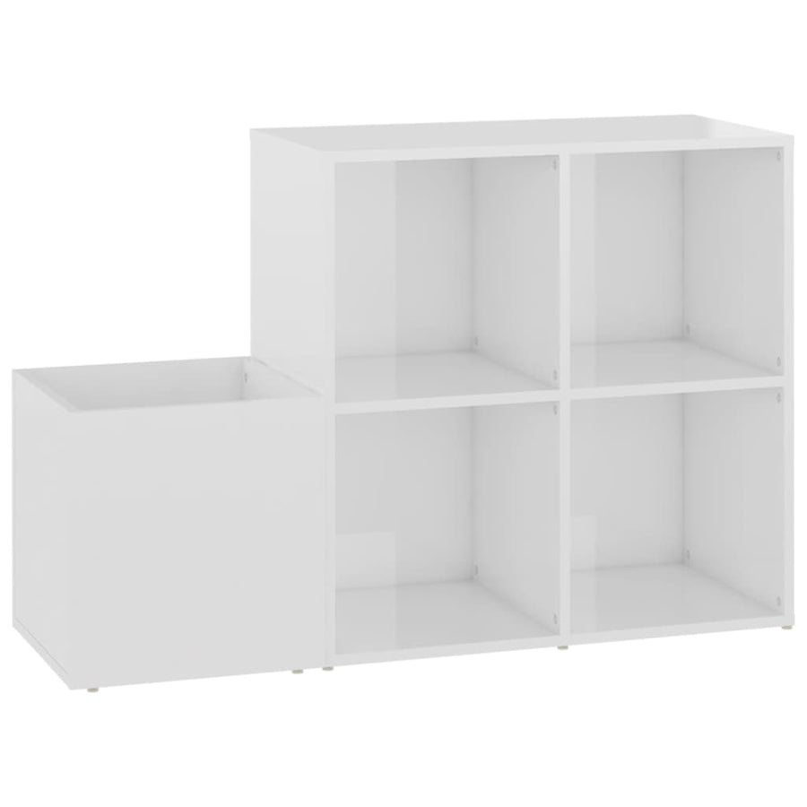 Opbergkast 05X35,5X70 Cm Spaanplaat Hoogglans wit