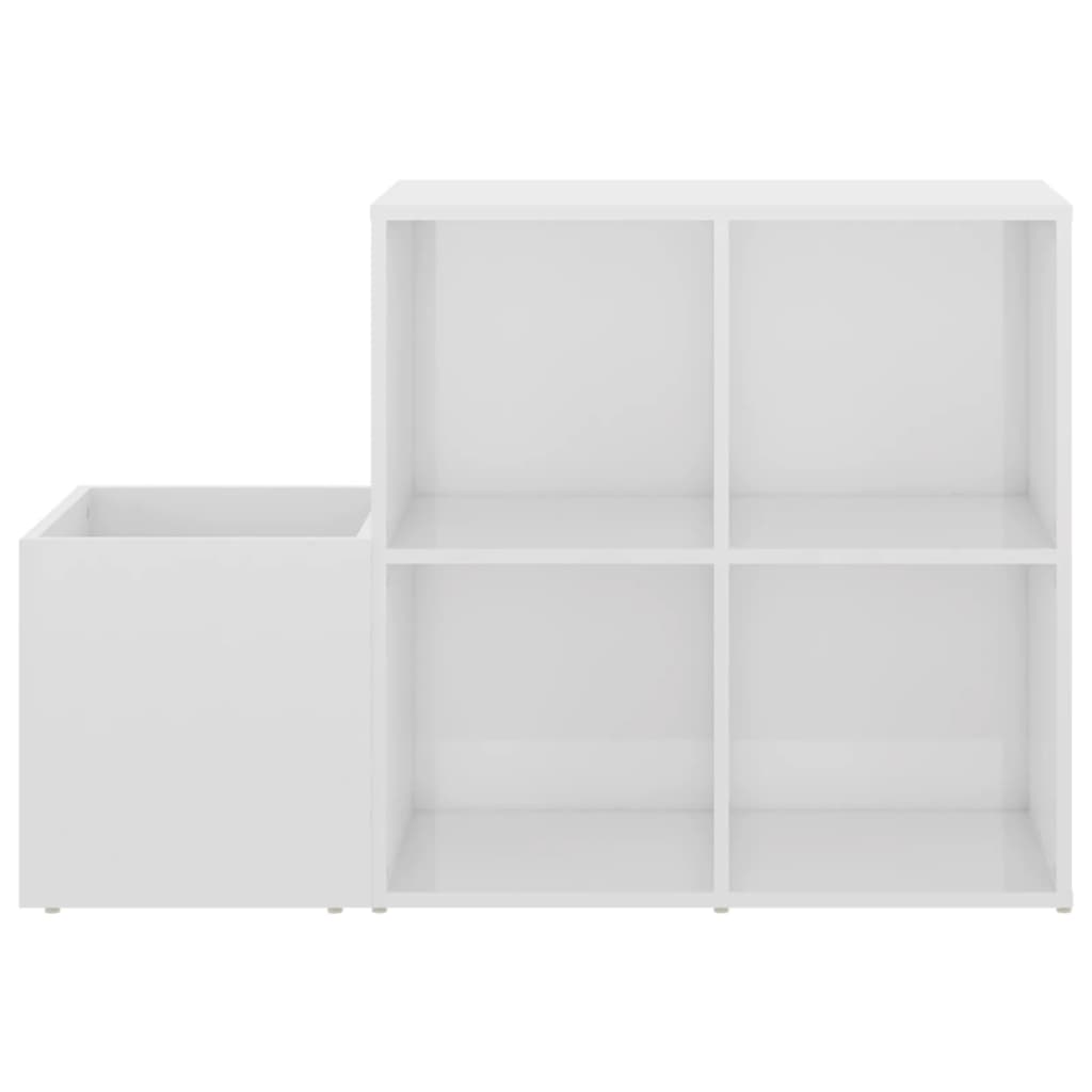 Opbergkast 05X35,5X70 Cm Spaanplaat Hoogglans wit