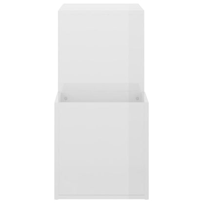 Opbergkast 05X35,5X70 Cm Spaanplaat Hoogglans wit