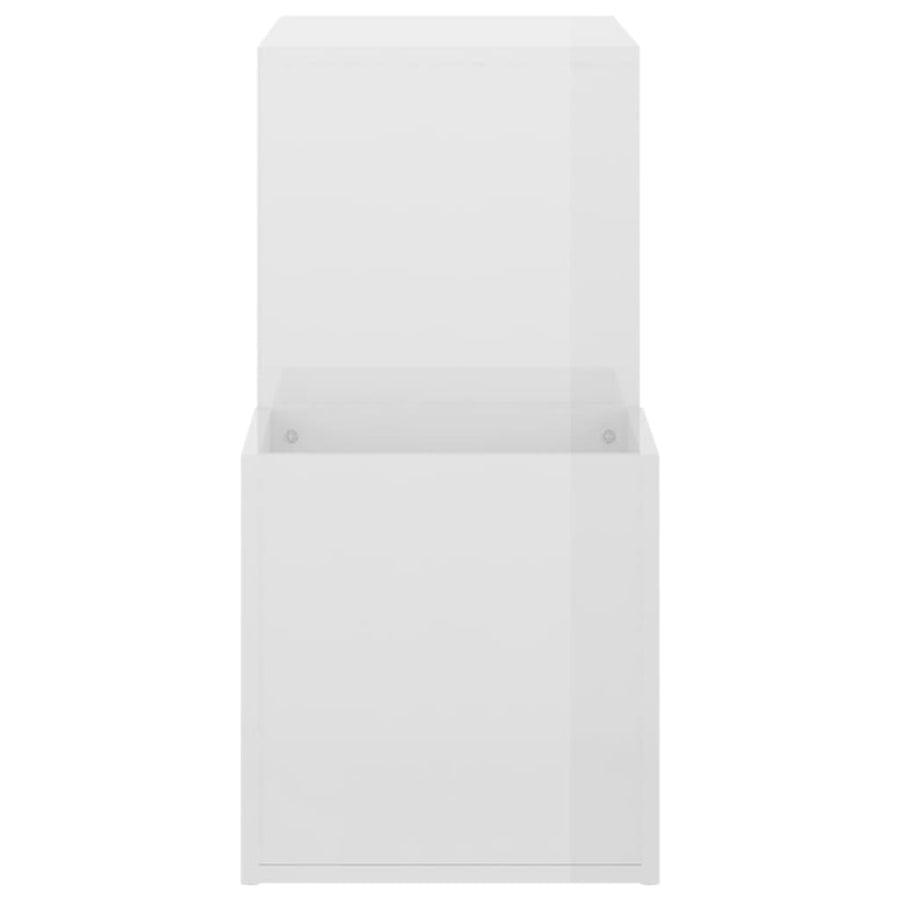 Opbergkast 05X35,5X70 Cm Spaanplaat Hoogglans wit