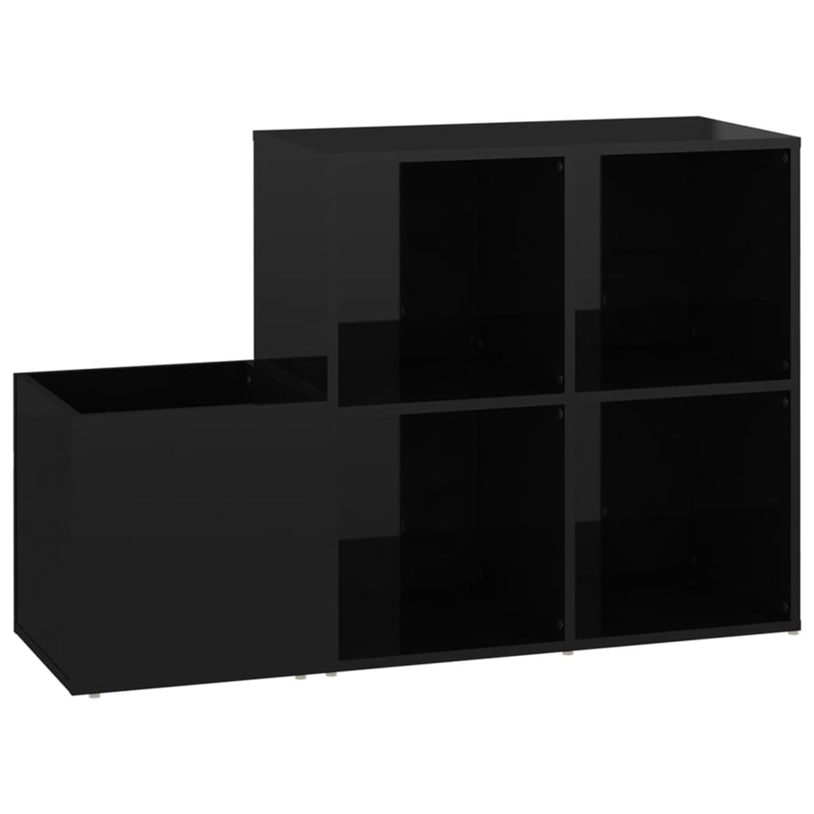 Opbergkast 05X35,5X70 Cm Spaanplaat Hoogglans zwart
